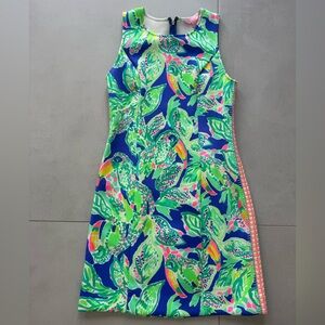 Lilly Pulitzer Mila Wake up Call Scuba Stretch Mini Dress Size M like new